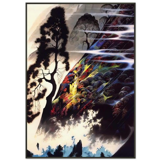 Eyvind Earle  Radiant Splendor Framed Art Print  - Aluminum Frame - 21x29.7 cm / 8x12"