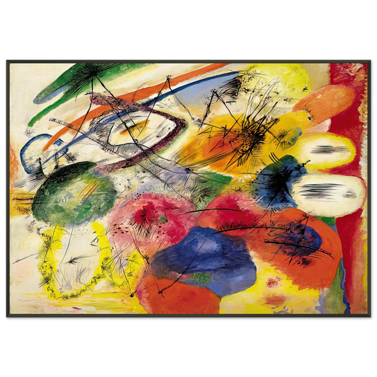 Wassily Kandinsky  BLACK STROKES I 1913 Framed Art Print  - Aluminum Frame - 21x29.7 cm / 8x12"