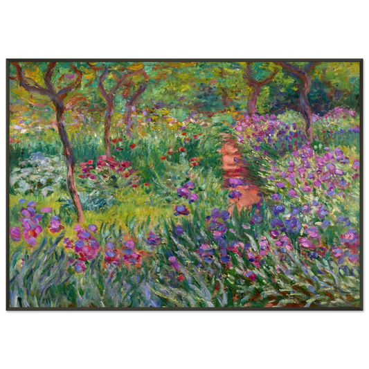 claude monet  The Iris Garden at Giverny Framed Art Print  - Aluminum Frame - 21x29.7 cm / 8x12"