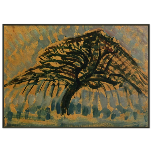 Piet Mondrian  Study for Blue Apple Tree Series Framed Art Print  - Aluminum Frame - 21x29.7 cm / 8x12"