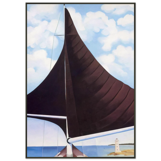 Georgia OKeeffe  Brown Sail Wing on Wing Nassau Framed Art Print  - Aluminum Frame - 21x29.7 cm / 8x12"