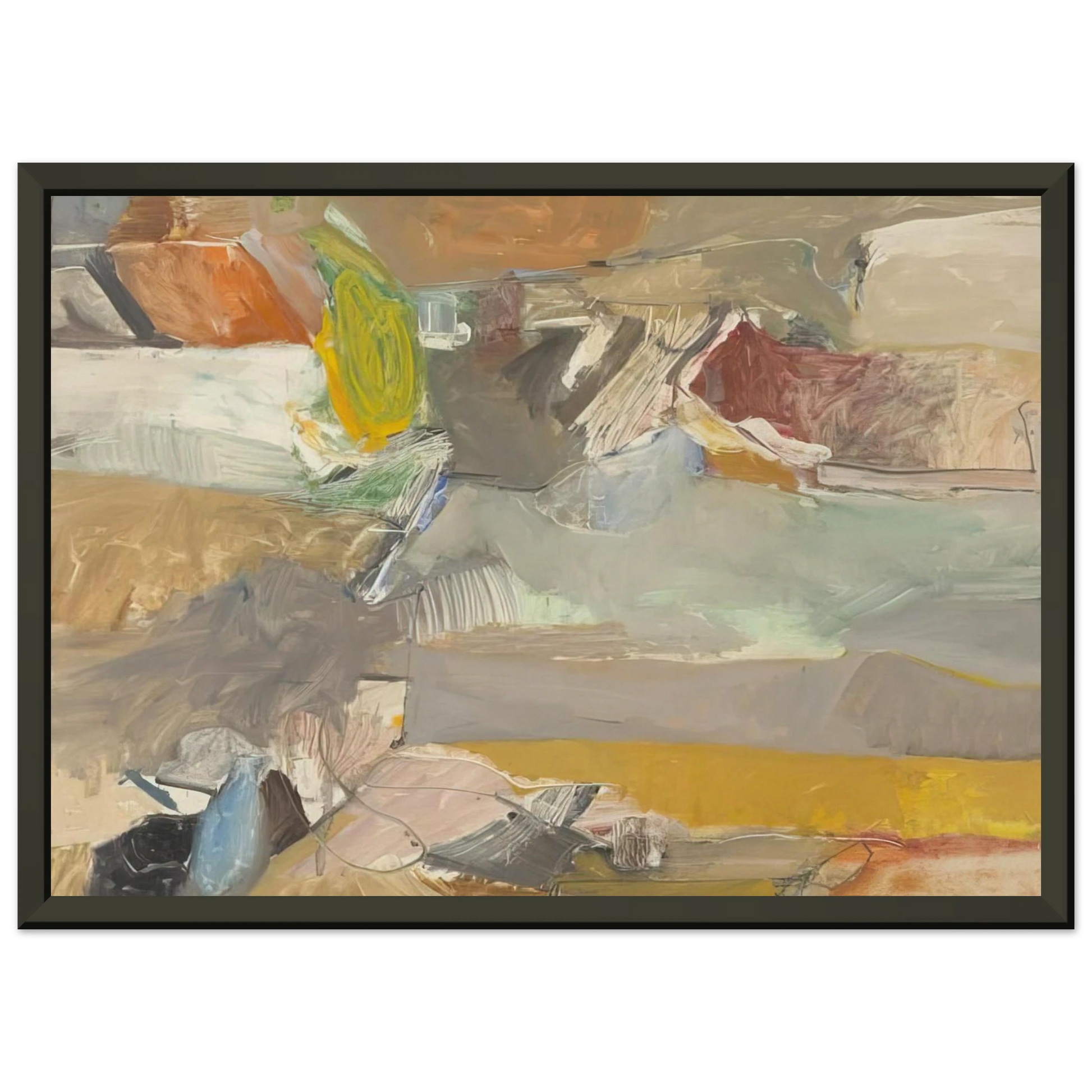 Richard Diebenkorn  Berkeley 46 Framed Art Print  - Aluminum Frame - 60x80 cm / 24x32 inches