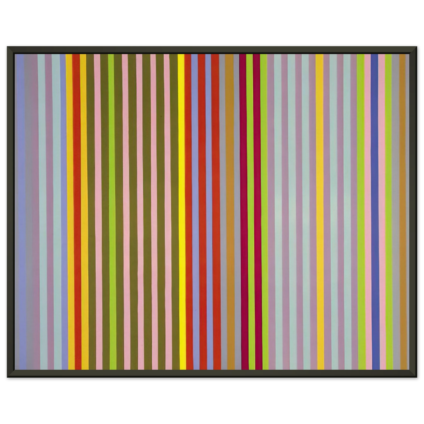 Gene Davis  Apricot Ripple  1968 Framed Art Print  - Aluminum Frame - 40x50 cm / 16x20 inches