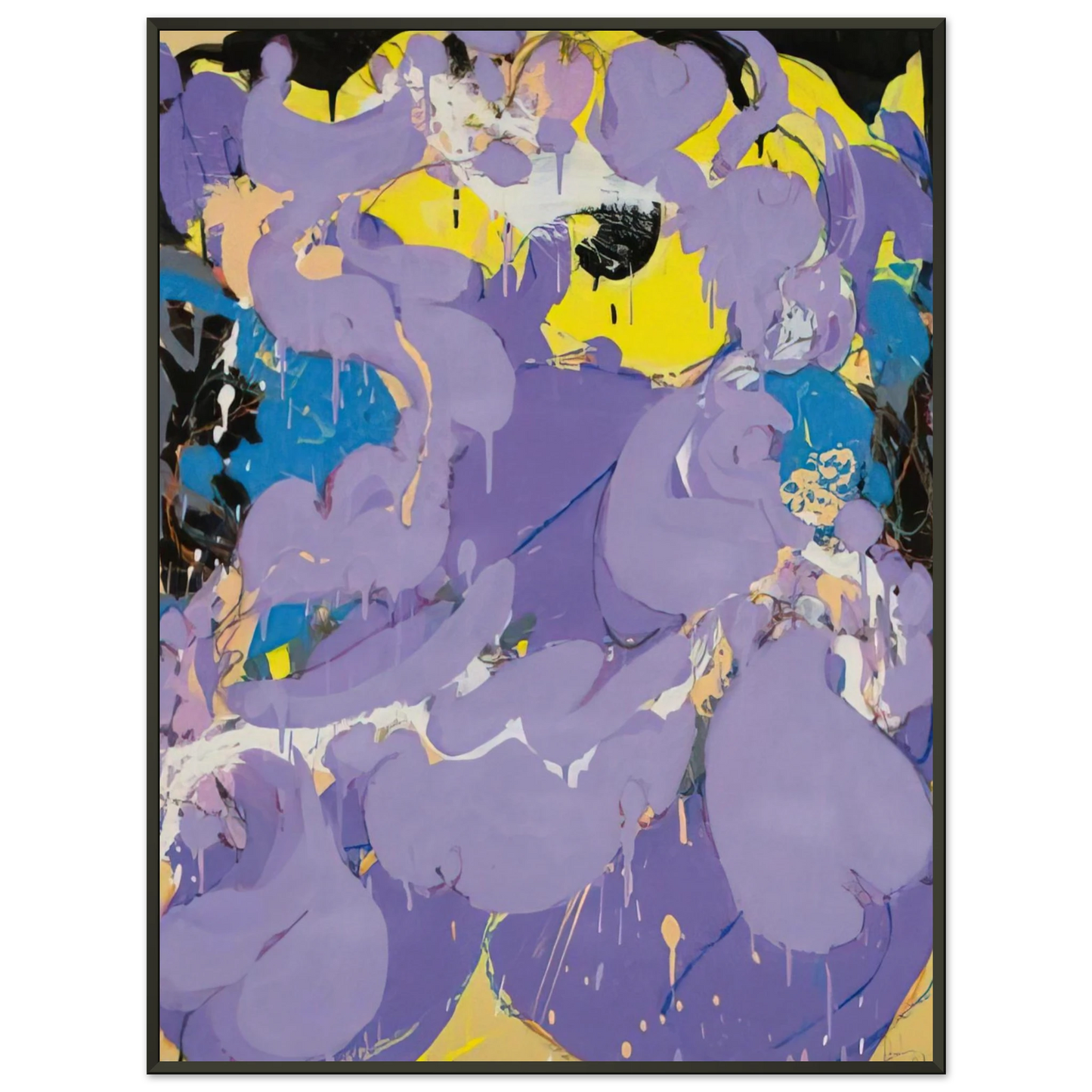 Norman Bluhm  Untitled  1978 Framed Art Print  - Aluminum Frame - 60x80 cm / 24x32 inches