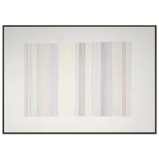 Gene Davis  Cold Turkey  1973 Framed Art Print  - Aluminum Frame - 21x29.7 cm / 8x12"