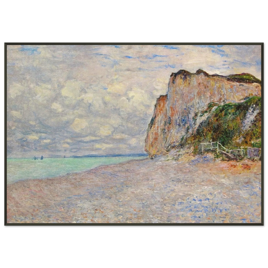 claude monet  Cliffs near Dieppe Framed Art Print  - Aluminum Frame - 21x29.7 cm / 8x12"