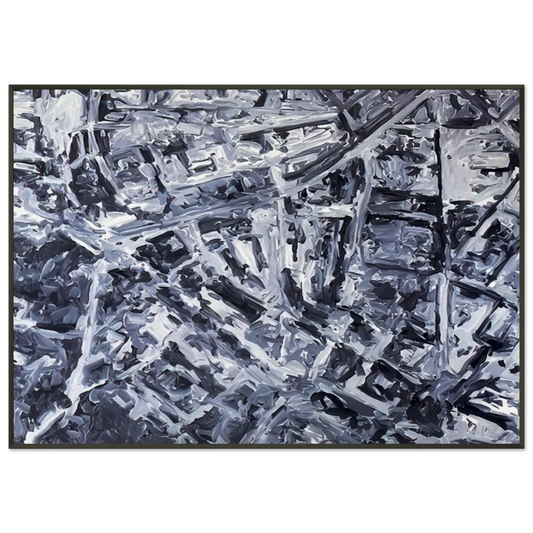 Gerhard Richter  TOWNSCAPE PL 1970 0 Framed Art Print  - Aluminum Frame - 21x29.7 cm / 8x12"