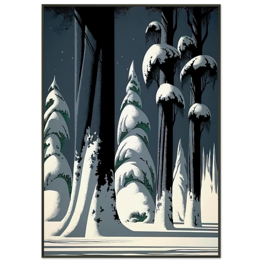 Eyvind Earle  Yosemite Framed Art Print  - Aluminum Frame - 21x29.7 cm / 8x12"