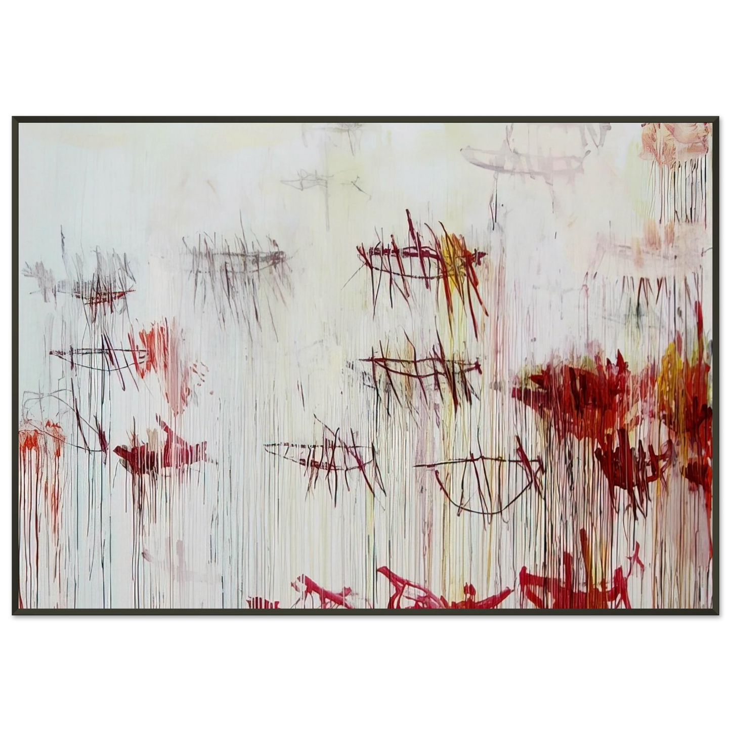 Cy Twombly  Lepanto Part IX Framed Art Print  - Aluminum Frame - 21x29.7 cm / 8x12"