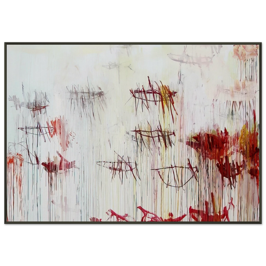Cy Twombly  Lepanto Part IX Framed Art Print  - Aluminum Frame - 21x29.7 cm / 8x12"