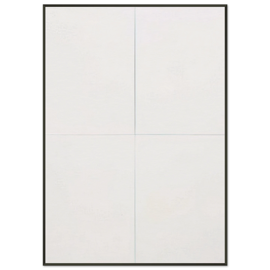 Robert Rauschenberg  WHITE PAINTING FOUR PANEL 1951 Framed Art Print  - Aluminum Frame - 21x29.7 cm / 8x12"