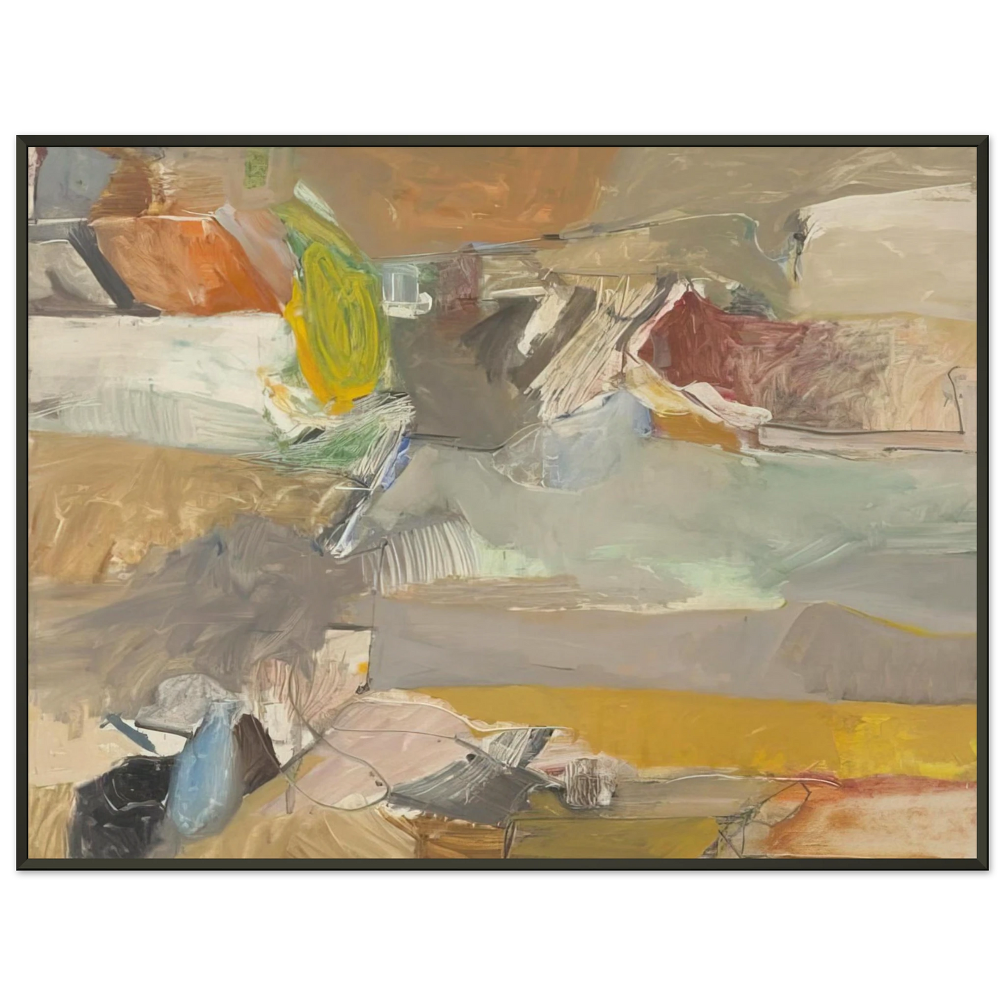 Richard Diebenkorn  Berkeley 46 Framed Art Print  - Aluminum Frame - 70x100 cm / 28x40 inches