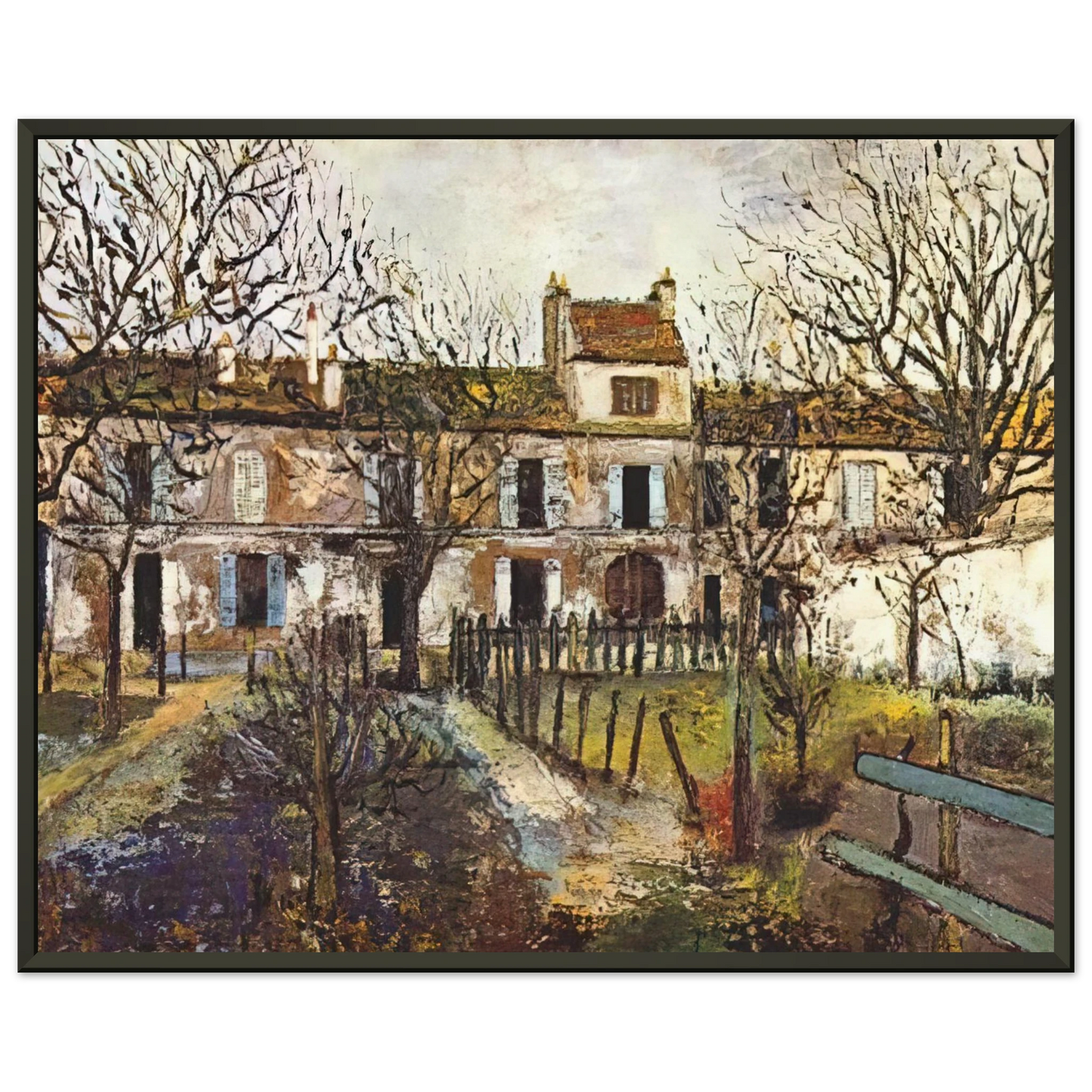 Maurice Utrillo  THE GARDEN AT MONTMAGNY Framed Art Print  - Aluminum Frame - 60x80 cm / 24x32 inches