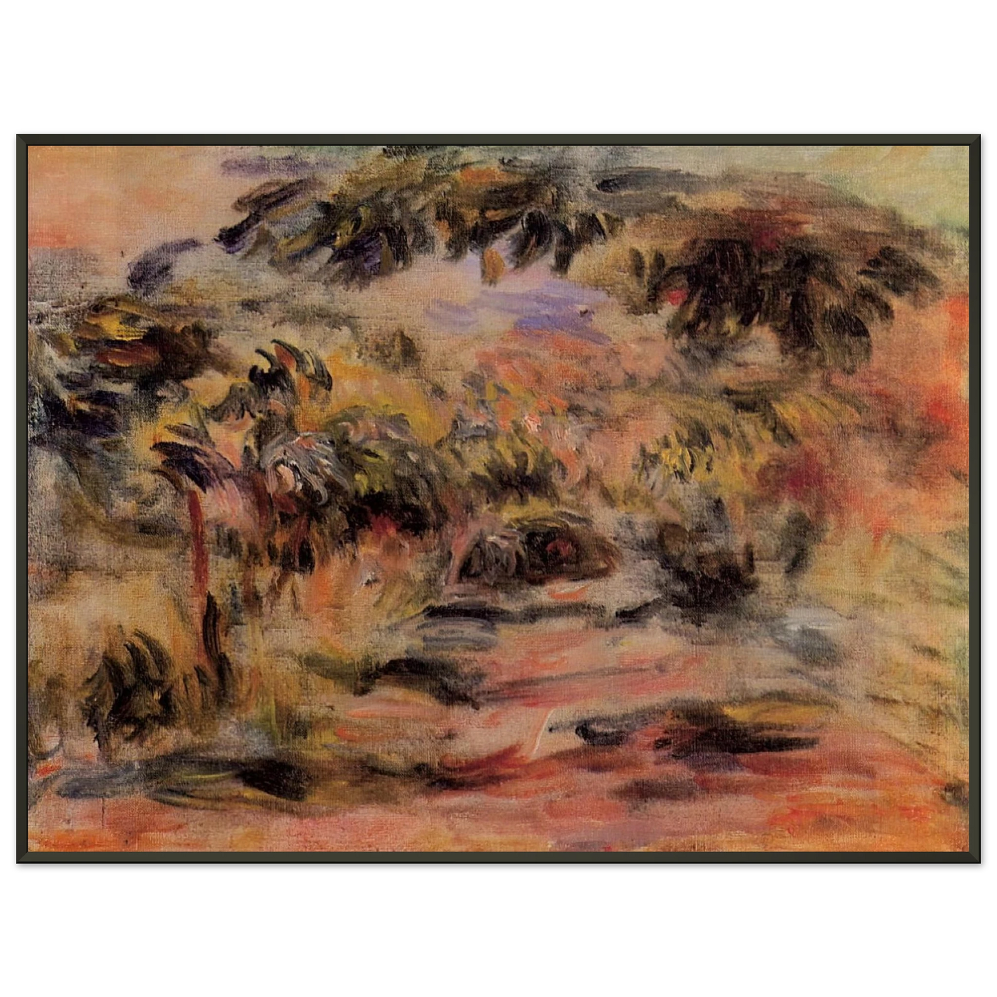 PierreAuguste Renoir  The Footpath Framed Art Print  - Aluminum Frame - 40x50 cm / 16x20 inches