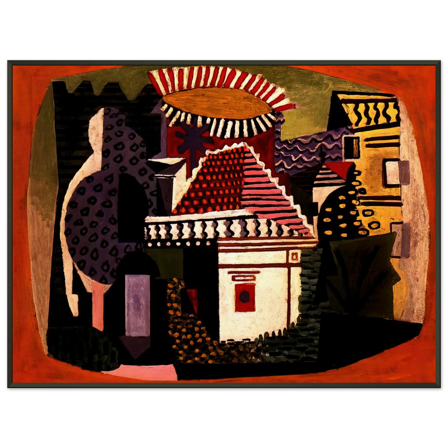 Pablo Picasso  Landscape of JuanlesPins Framed Art Print  - Aluminum Frame - 40x50 cm / 16x20 inches