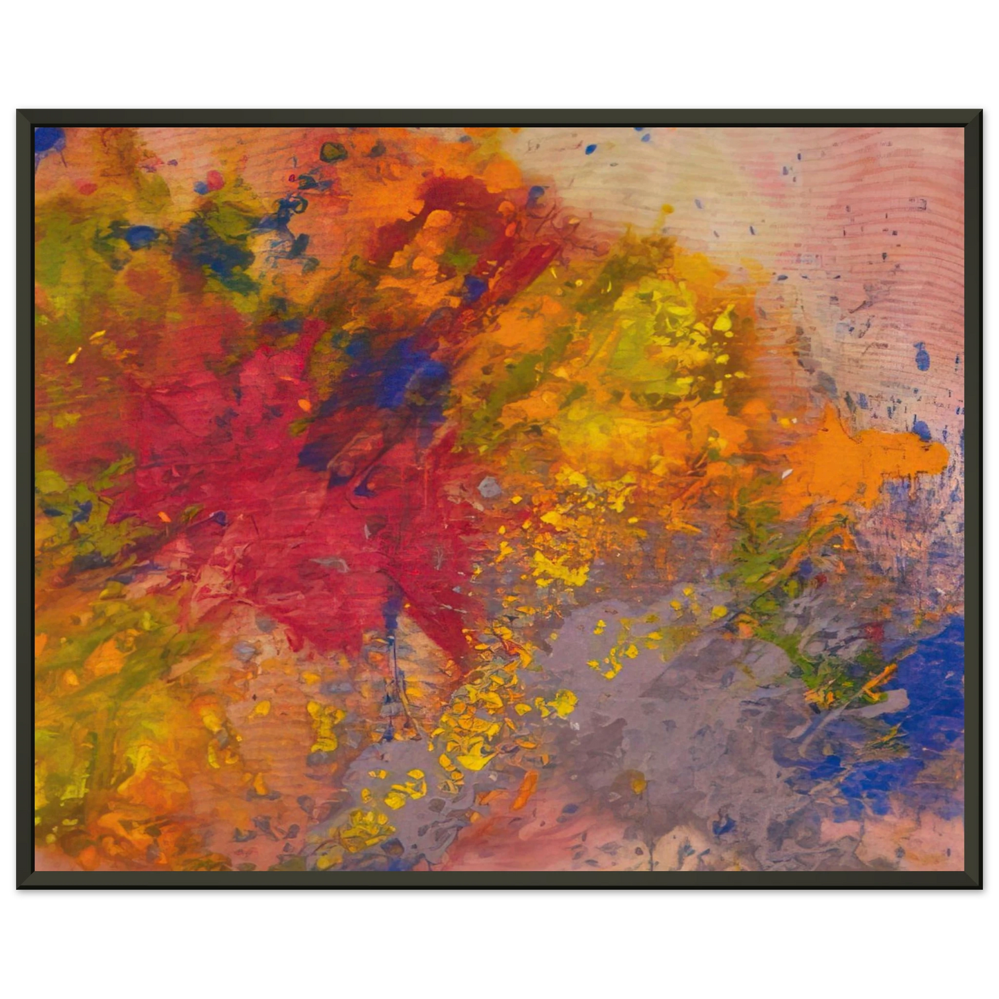 Sam Gilliam  Red Linger Framed Art Print  - Aluminum Frame - 60x80 cm / 24x32 inches