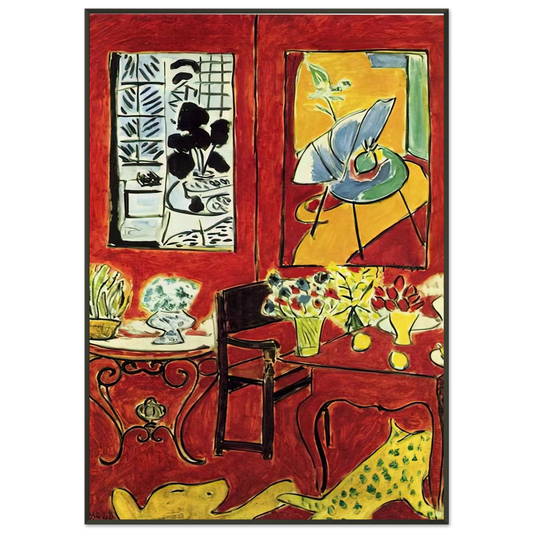 Henri Matisse  LARGE RED INTERIOR 1948 Framed Art Print  - Aluminum Frame - 21x29.7 cm / 8x12"