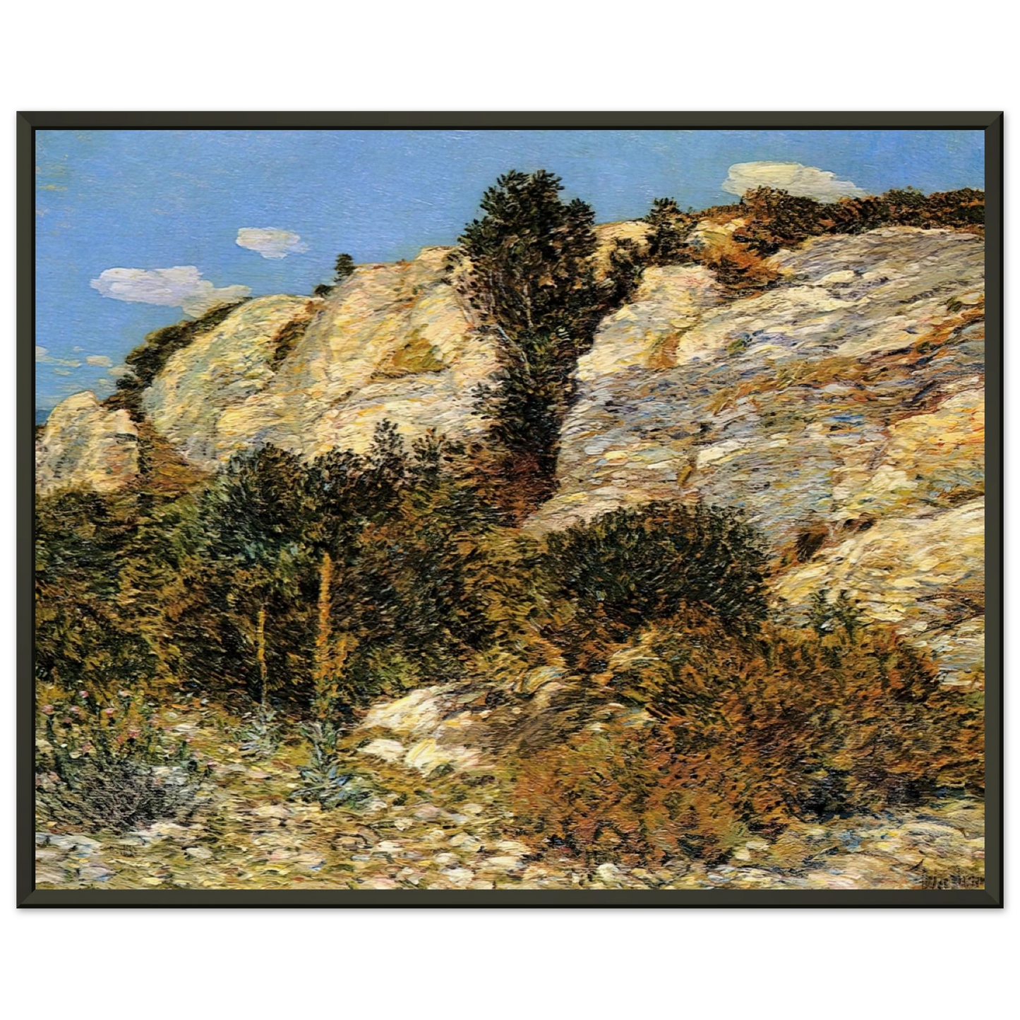 Childe Hassam  Lymans Ledge Appledore Framed Art Print  - Aluminum Frame - 40x50 cm / 16x20 inches