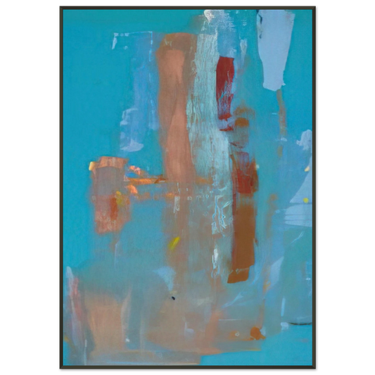 Helen Frankenthaler  In on Blue  1976 Framed Art Print  - Aluminum Frame - 21x29.7 cm / 8x12"