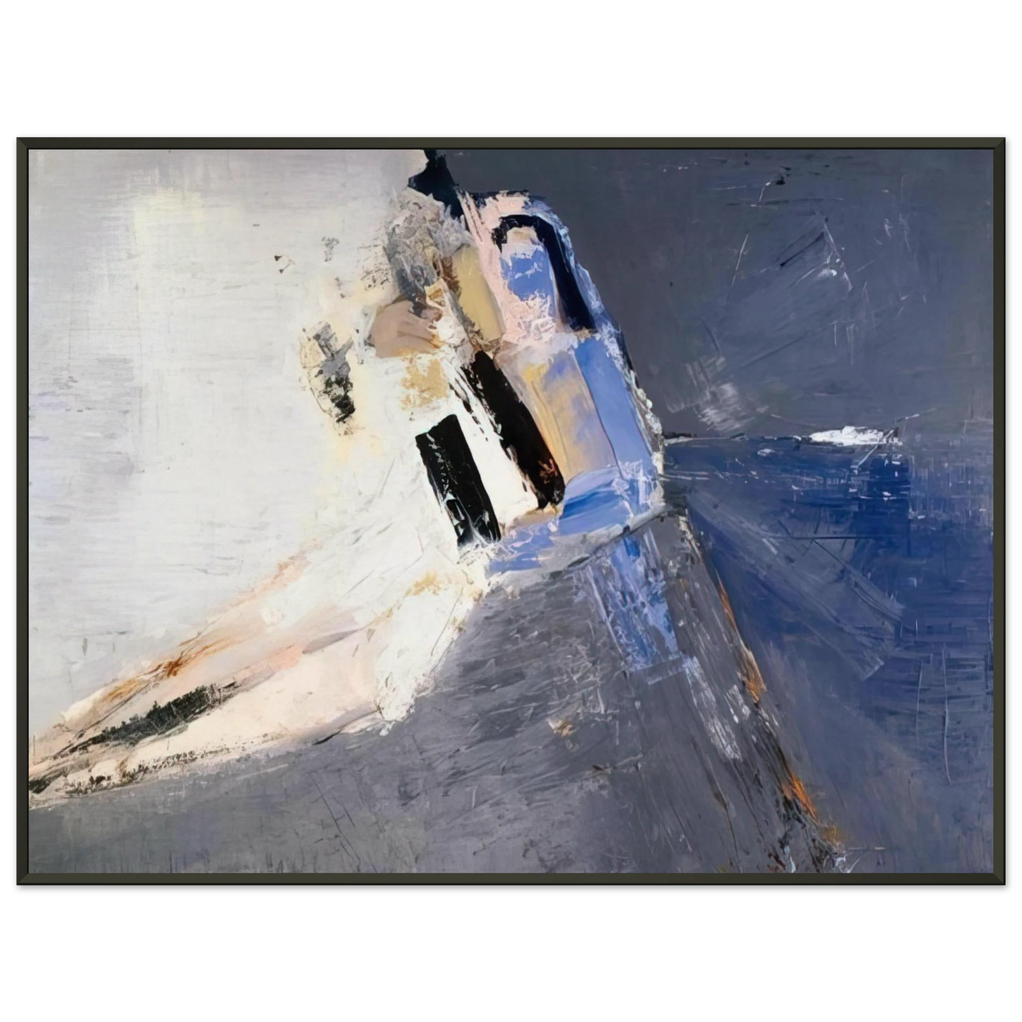 Nicolas de Stael  Figure accoudee  1953 Framed Art Print  - Aluminum Frame - 60x80 cm / 24x32 inches