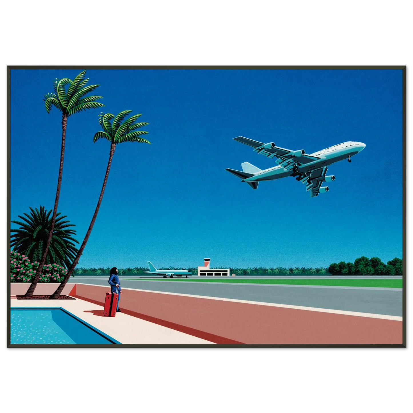 Hiroshi Nagai  Finest BREEZE Takeoff Framed Art Print  - Aluminum Frame - 21x29.7 cm / 8x12"