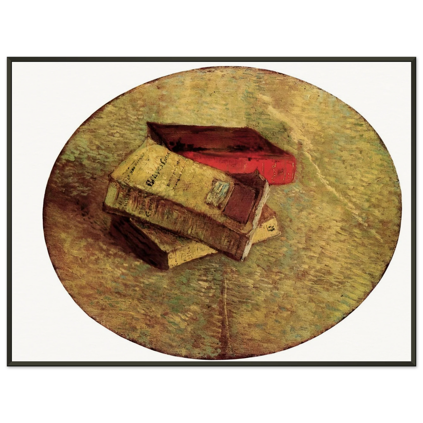 Vincent van Gogh  Still Life with Three Books Framed Art Print  - Aluminum Frame - 40x50 cm / 16x20 inches