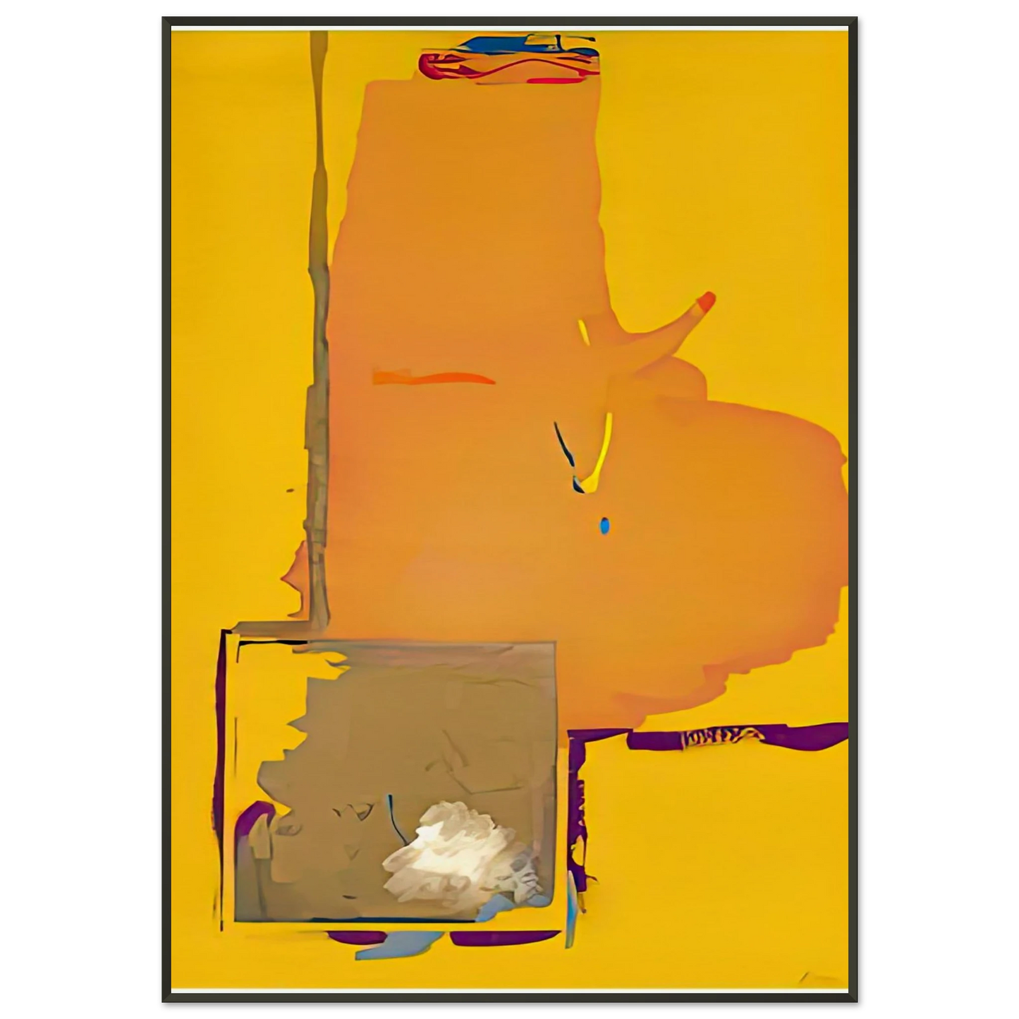 Helen Frankenthaler  Mardi Gras 1987 Framed Art Print  - Aluminum Frame - 21x29.7 cm / 8x12"