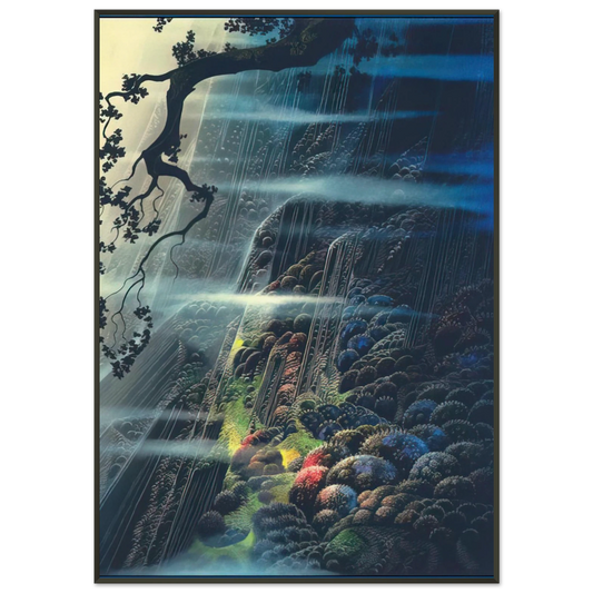 Eyvind Earle  Evening Magic Framed Art Print  - Aluminum Frame - 21x29.7 cm / 8x12"