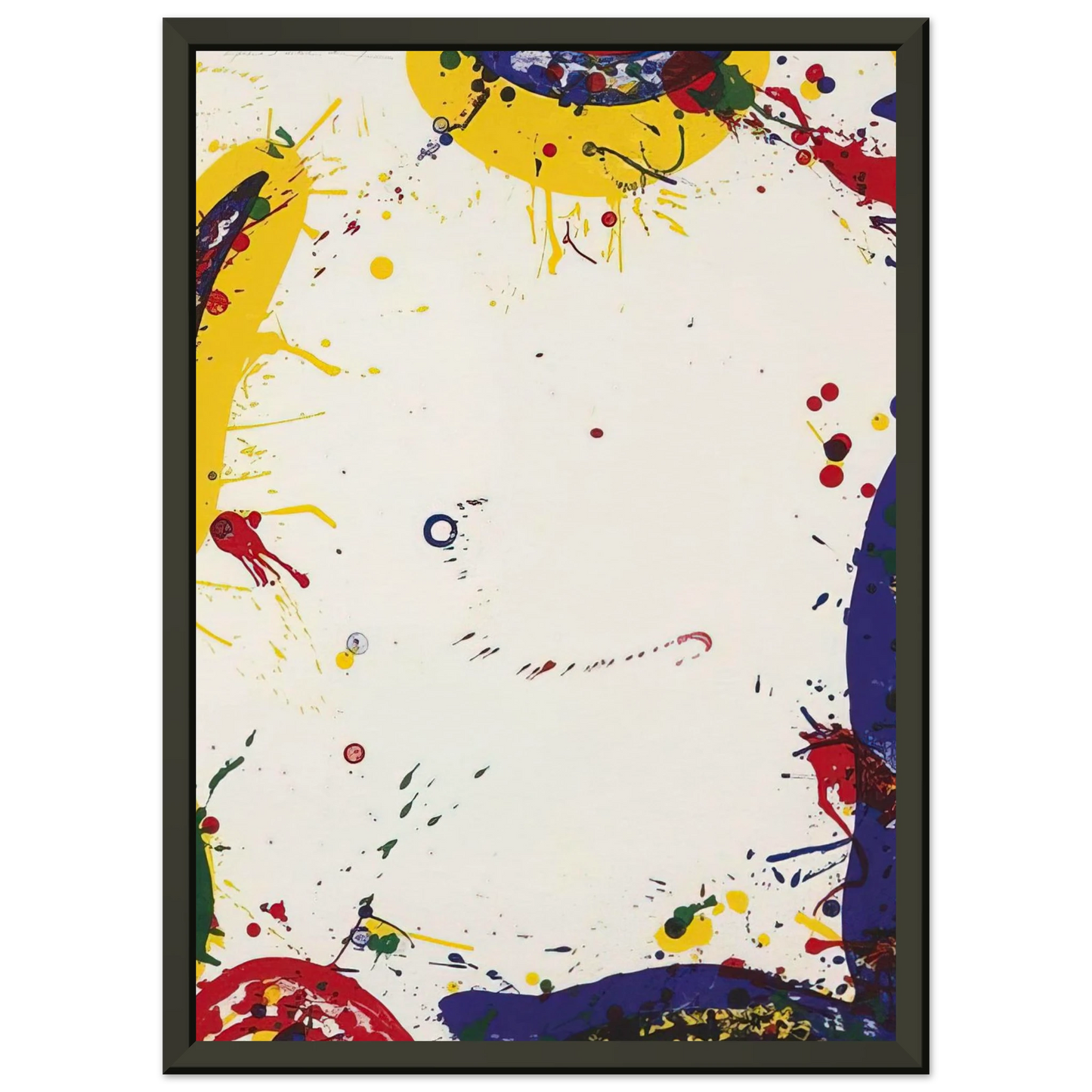 Sam Francis  Upper Yellow II  Lembark L73  Framed Art Print  - Aluminum Frame - 40x50 cm / 16x20 inches