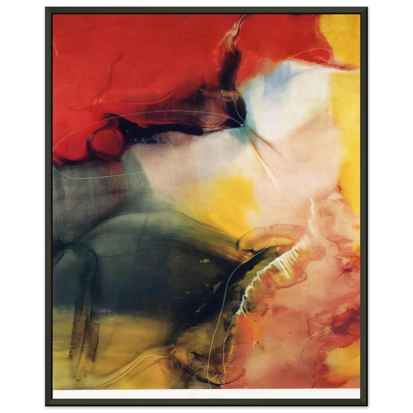 Paul Jenkins  Lotus Framed Art Print  - Aluminum Frame - 40x50 cm / 16x20 inches