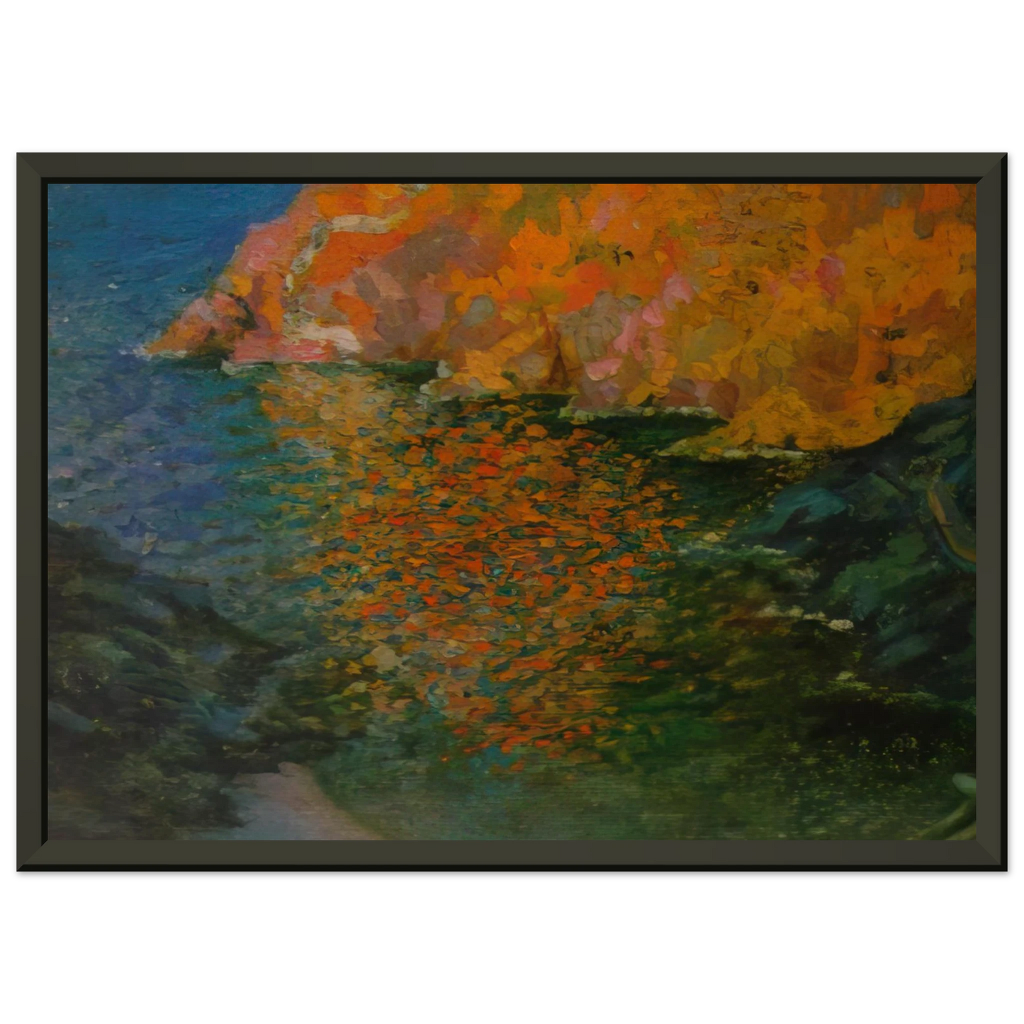 Salvador Dali  SMALL ROCKY BAY OF NANS CADAQUES 1921 Framed Art Print  - Aluminum Frame - 70x100 cm / 28x40 inches