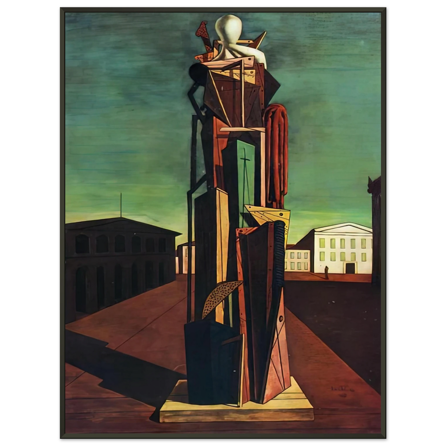 Giorgio de Chirico  THE GREAT METAPHYSICIAN 1917 Framed Art Print  - Aluminum Frame - 40x50 cm / 16x20 inches