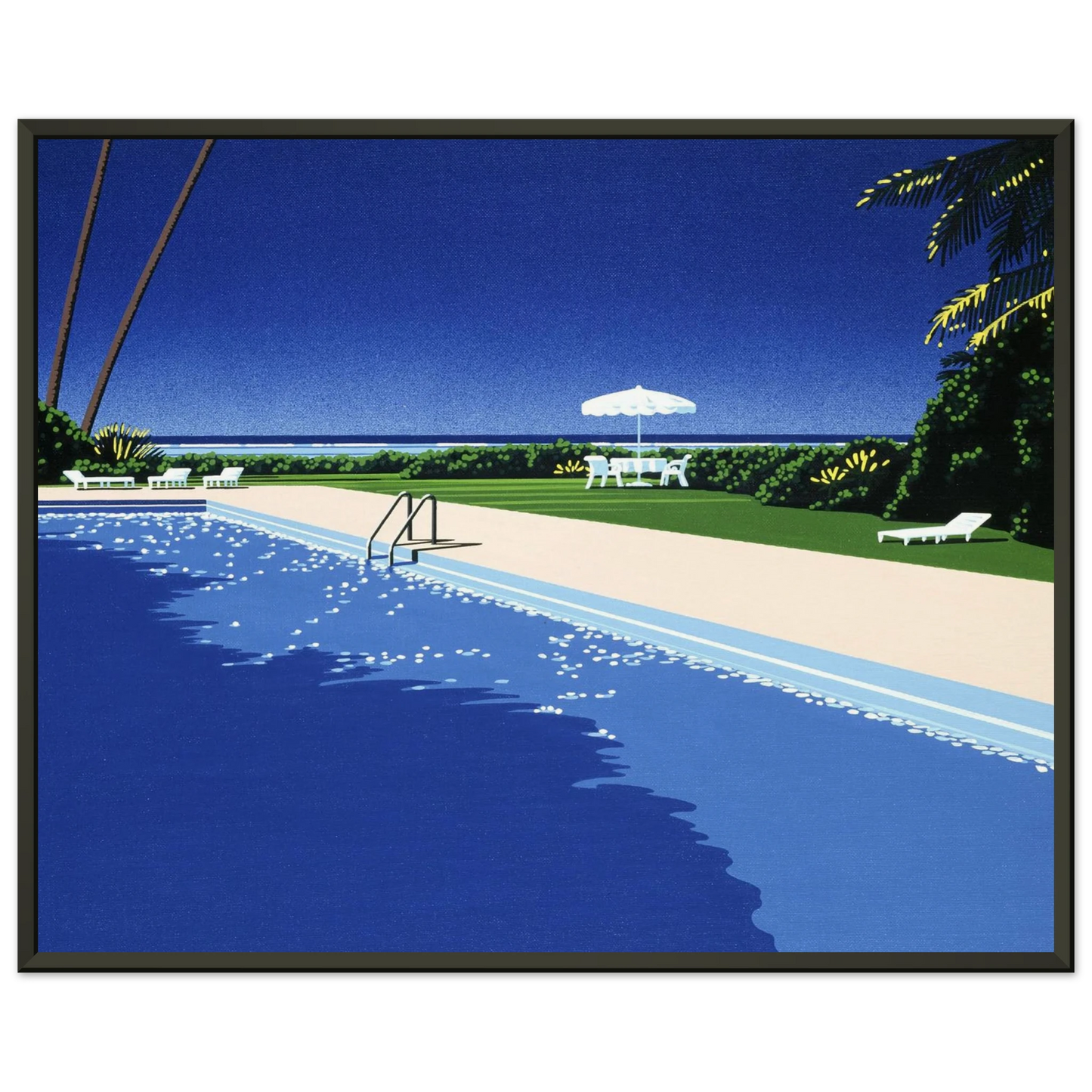 Hiroshi Nagai  Deck Framed Art Print  - Aluminum Frame - 40x50 cm / 16x20 inches