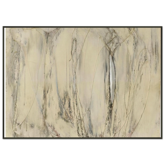 Enrico Castellani  Composition  1958 Framed Art Print  - Aluminum Frame - 21x29.7 cm / 8x12"