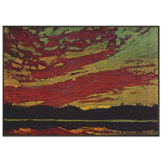 Tom Thomson  SUNSET 1915 Framed Art Print  - Aluminum Frame - 21x29.7 cm / 8x12"