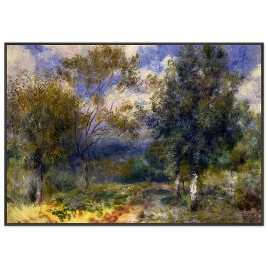 PierreAuguste Renoir  Sunny Landscape Framed Art Print  - Aluminum Frame - 21x29.7 cm / 8x12"
