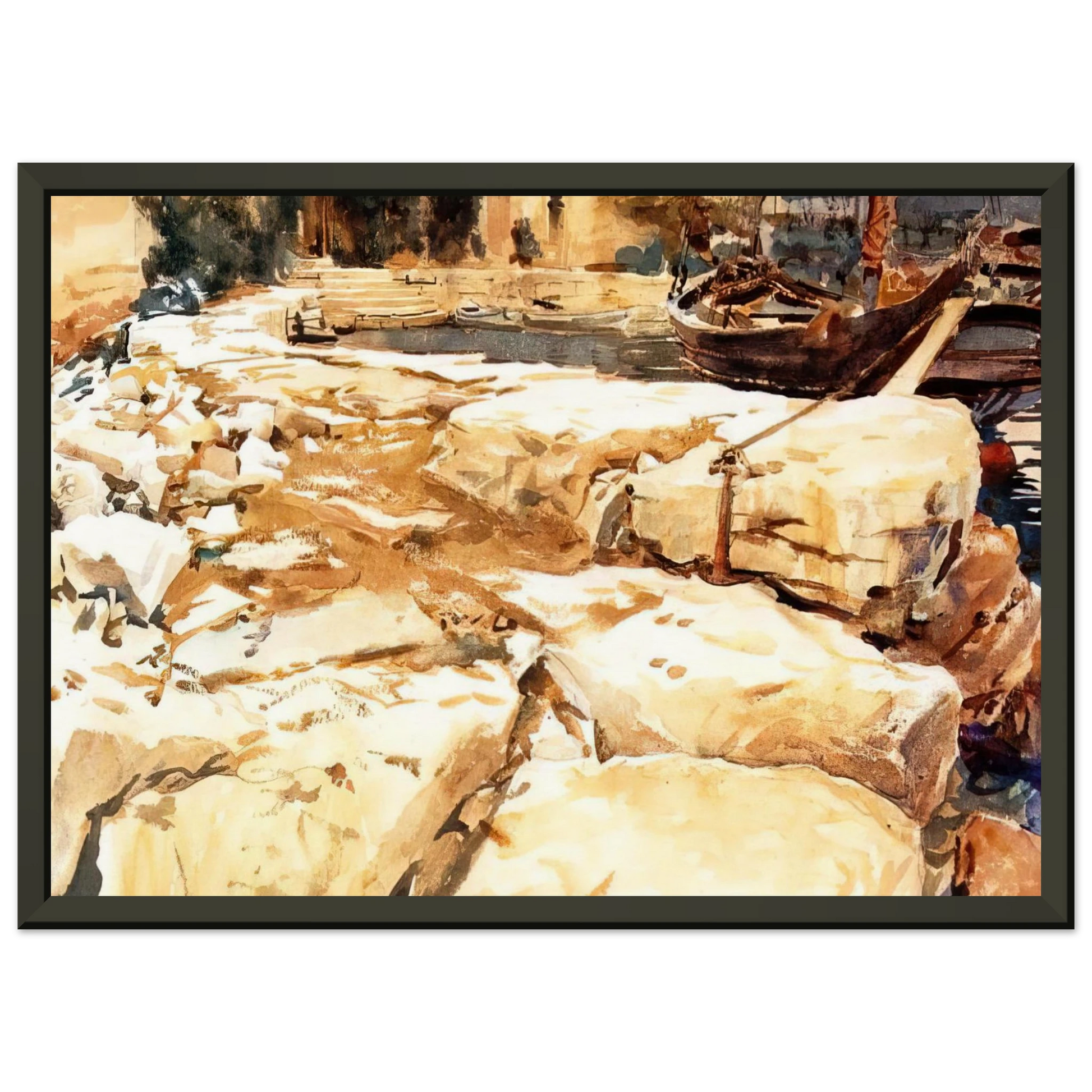 John Singer Sargent  San Vigilio Framed Art Print  - Aluminum Frame - 60x80 cm / 24x32 inches