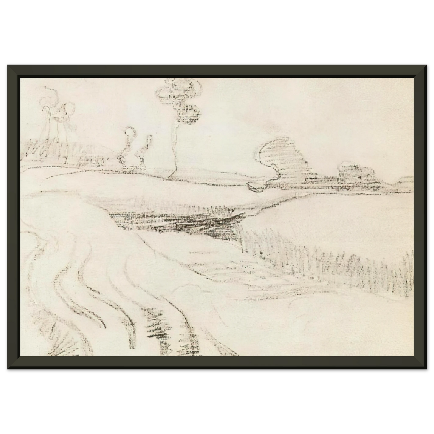 Vincent van Gogh  Little Stream Surrounded by Bushes Framed Art Print  - Aluminum Frame - 60x80 cm / 24x32 inches