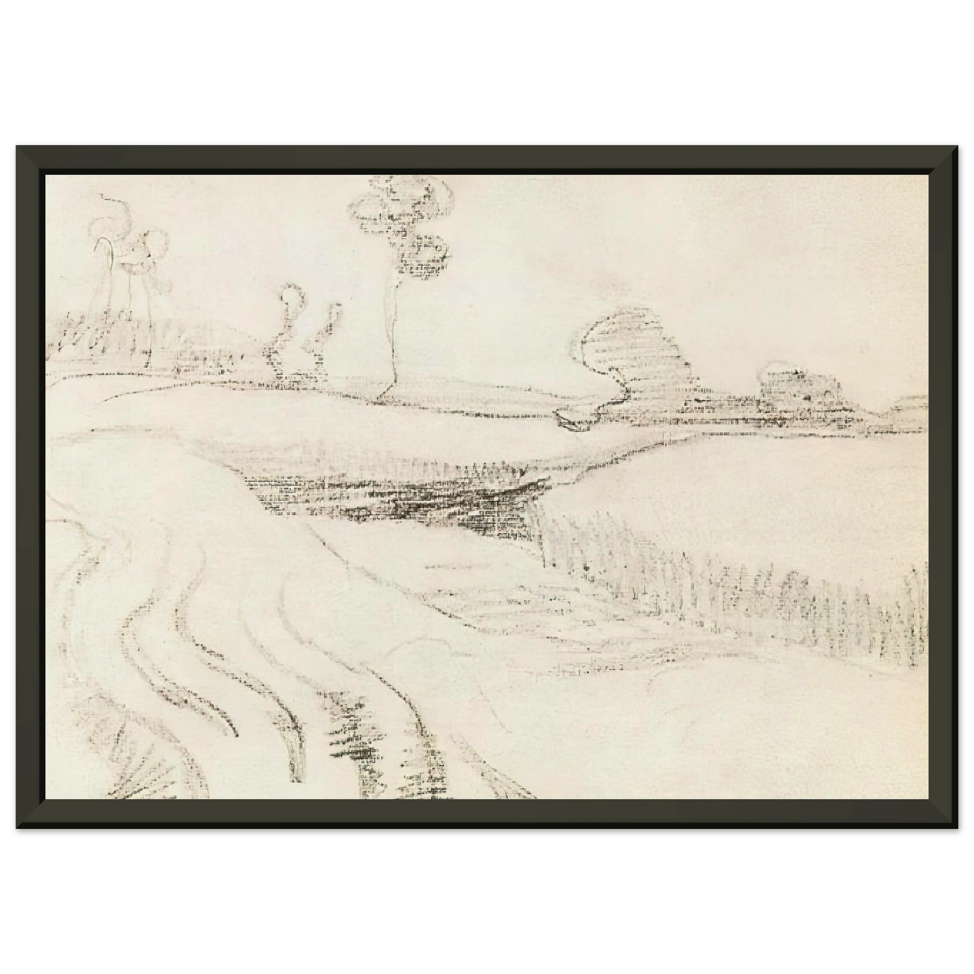 Vincent van Gogh  Little Stream Surrounded by Bushes Framed Art Print  - Aluminum Frame - 60x80 cm / 24x32 inches