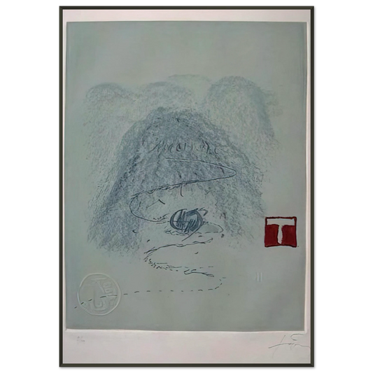 Antoni Tapies  APARICIONS 3 1982 Framed Art Print  - Aluminum Frame - 21x29.7 cm / 8x12"