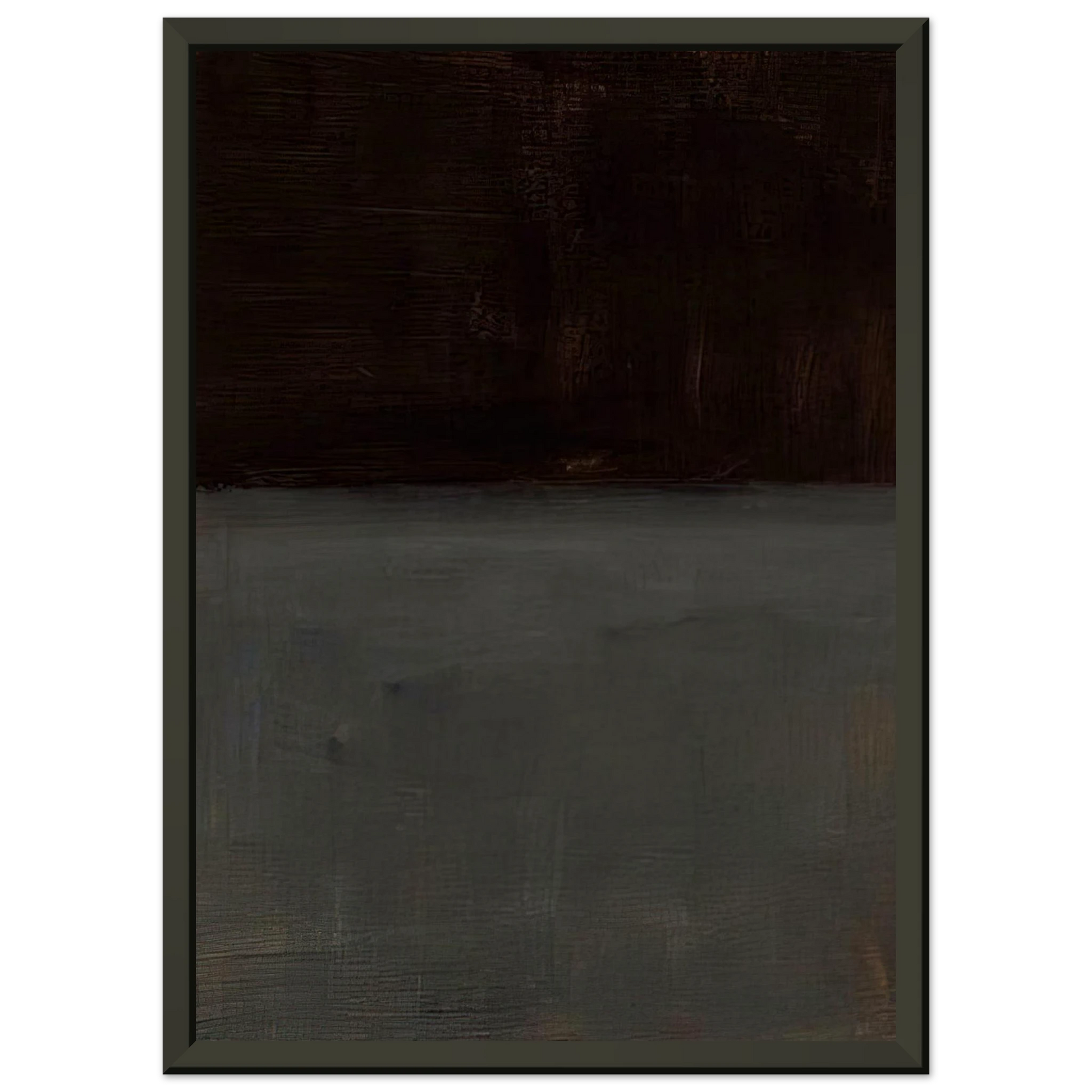 Mark Rothko  Untitled brown and gray  1969 Framed Art Print  - Aluminum Frame - 70x100 cm / 28x40 inches