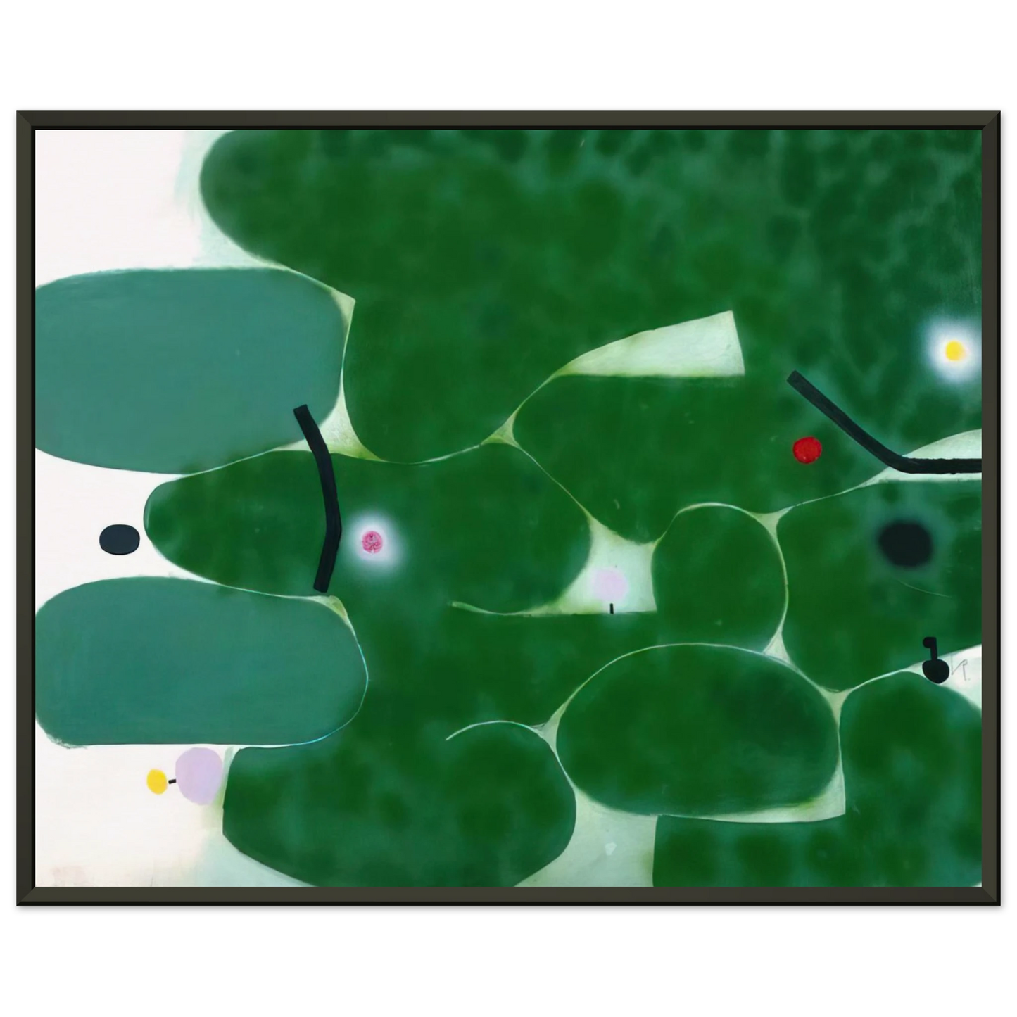 Victor Pasmore  The Green Earth  1980 Framed Art Print  - Aluminum Frame - 70x100 cm / 28x40 inches