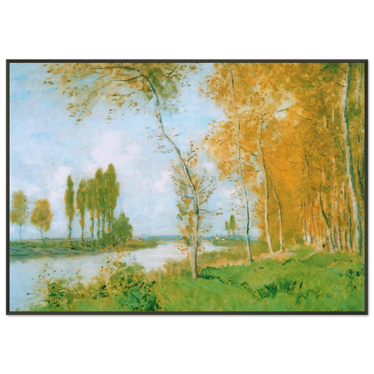 claude monet  The Spring in Argentuil Framed Art Print  - Aluminum Frame - 21x29.7 cm / 8x12"