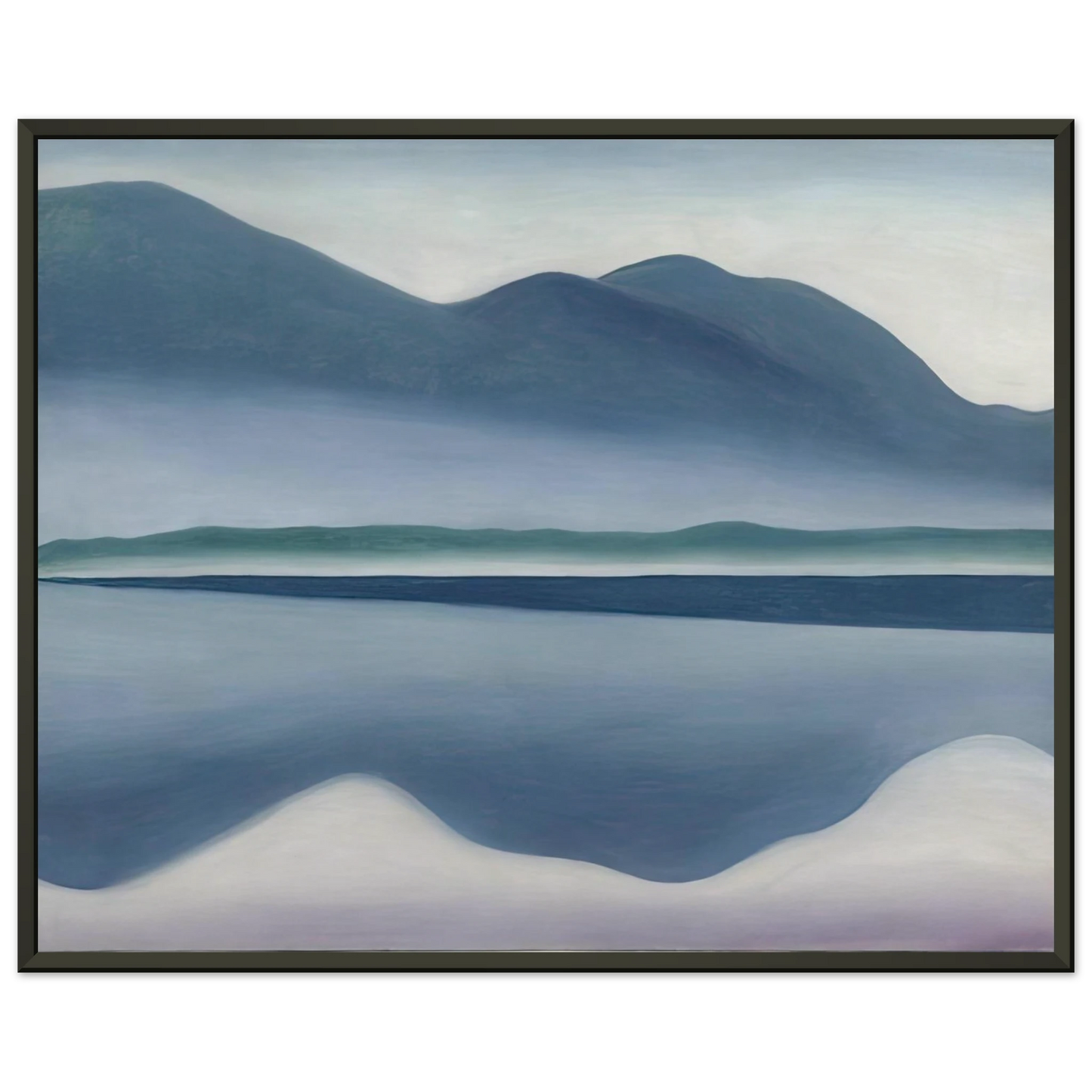 Georgia OKeeffe  Lake George  formerly Reflection Seascape  Framed Art Print  - Aluminum Frame - 40x50 cm / 16x20 inches
