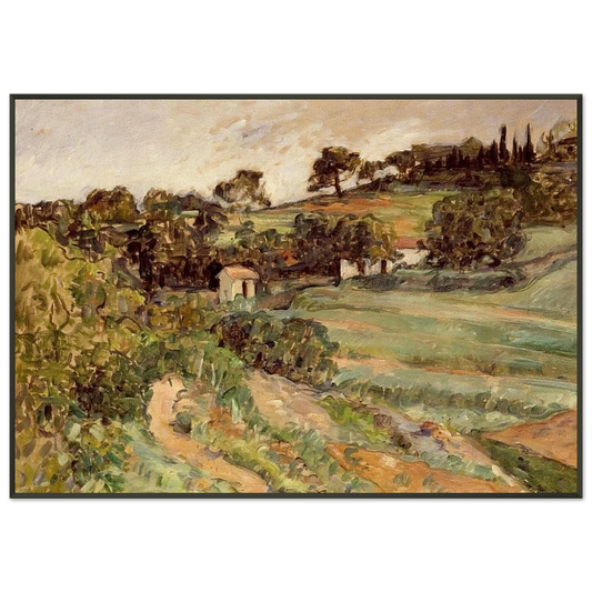 Paul Cezanne  Landscape in Provence Framed Art Print  - Aluminum Frame - 21x29.7 cm / 8x12"
