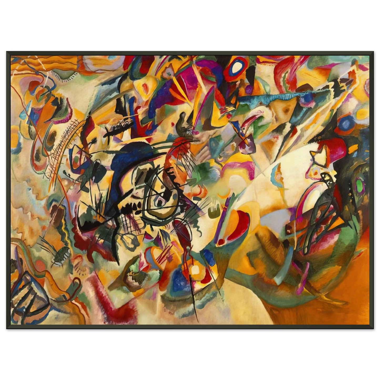 Wassily Kandinsky  COMPOSITION VII 1913 Framed Art Print  - Aluminum Frame - 70x100 cm / 28x40 inches