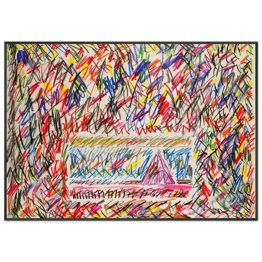 Sam Gilliam  Coffee Thyme Framed Art Print  - Aluminum Frame - 21x29.7 cm / 8x12"