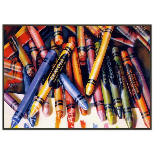 Audrey Flack  CRAYOLA 1973 Framed Art Print  - Aluminum Frame - 21x29.7 cm / 8x12"