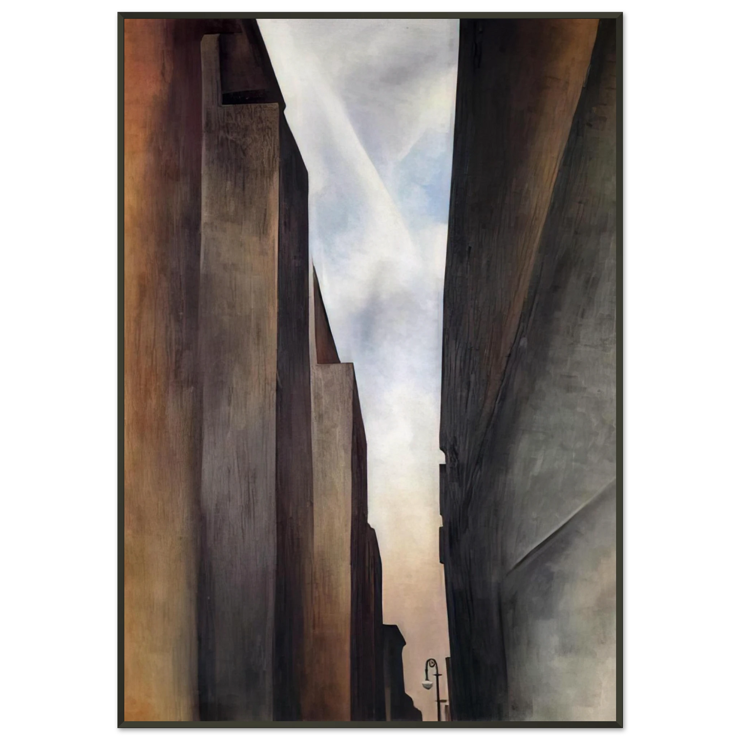 Georgia OKeeffe  Street of New York II Framed Art Print  - Aluminum Frame - 21x29.7 cm / 8x12"