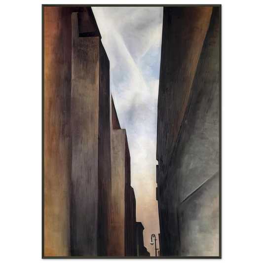 Georgia OKeeffe  Street of New York II Framed Art Print  - Aluminum Frame - 21x29.7 cm / 8x12"